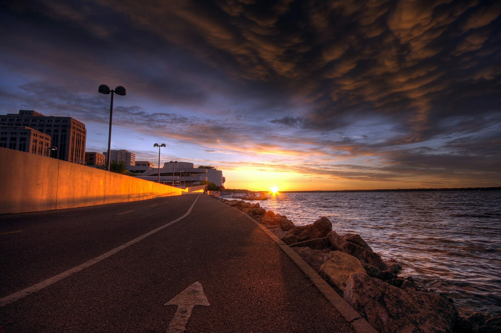 Capital CIty Bikepath at dusk