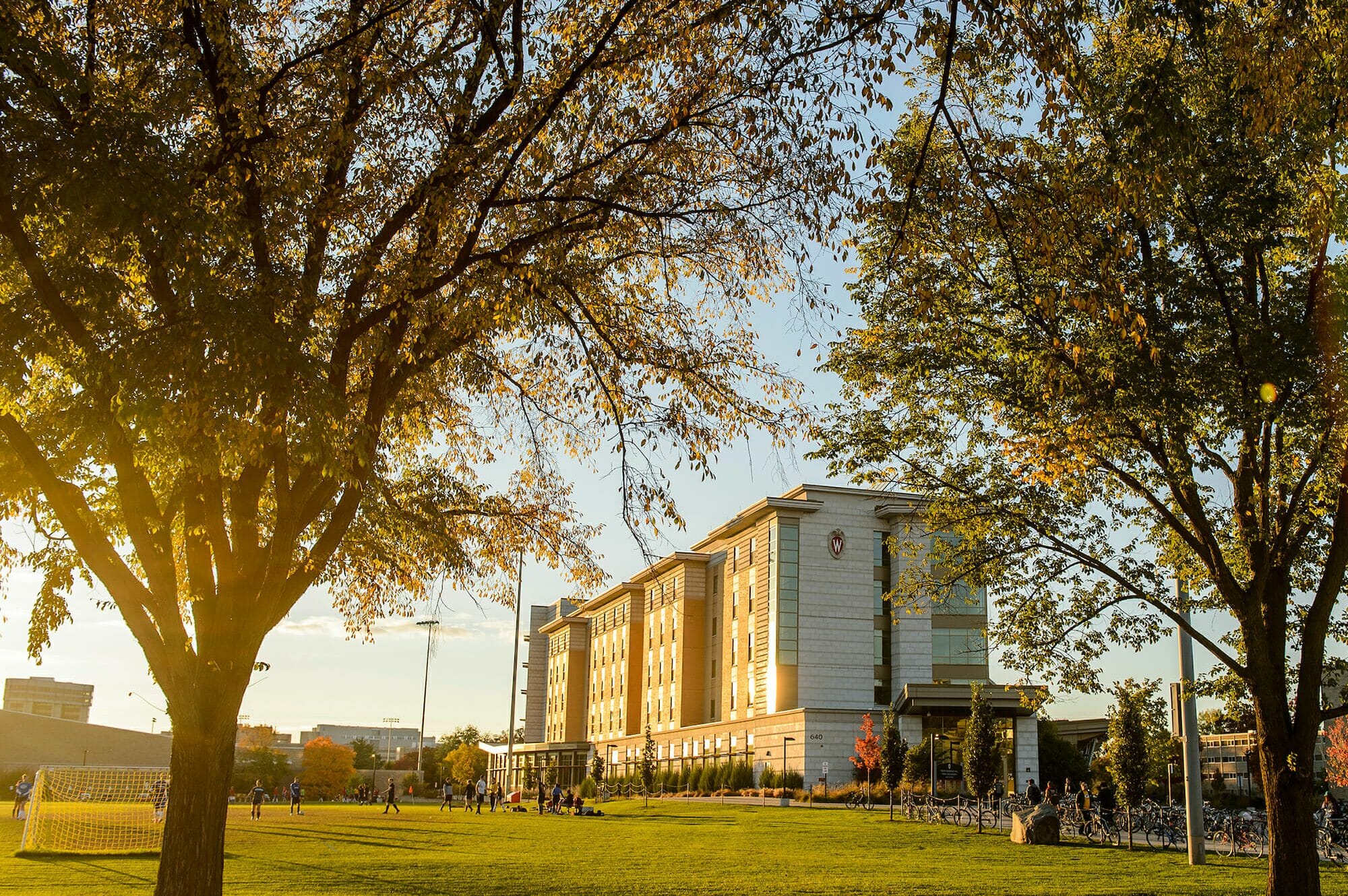 Exterior of DeJope Residence Hall